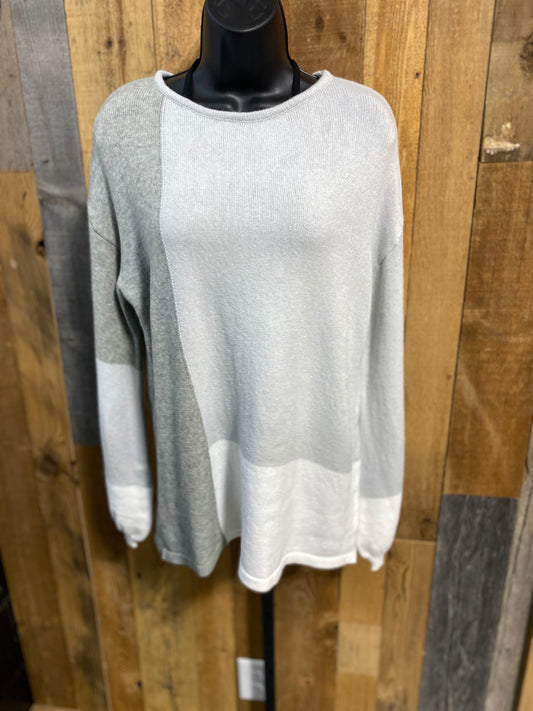 Bubble Sleeve Color Block Sweater