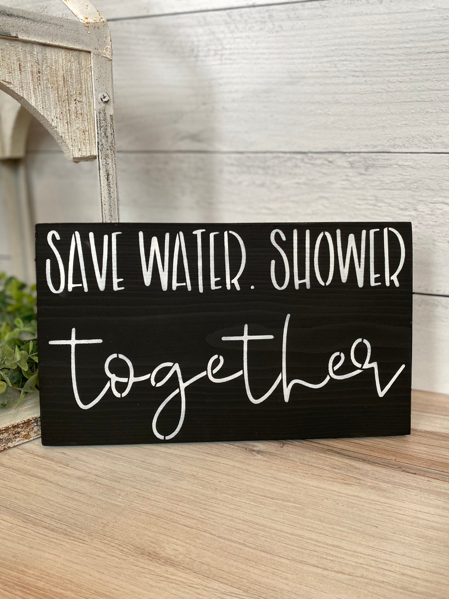 Save Water Wood Sign