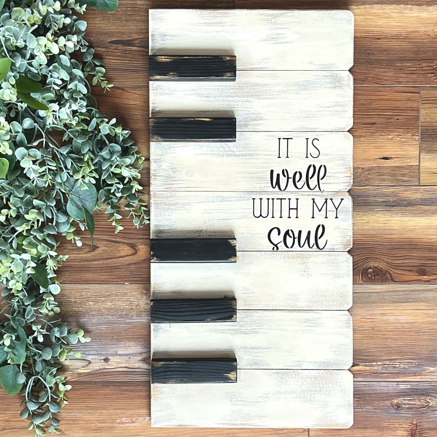 It is well with my soul piano wood sign